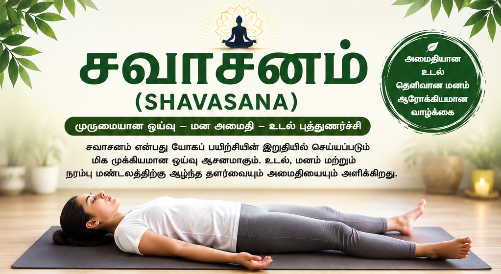 சவாசனம் (Shavasana) – முழுமையான ஓய்வை அளிக்கும் யோகாசனம்